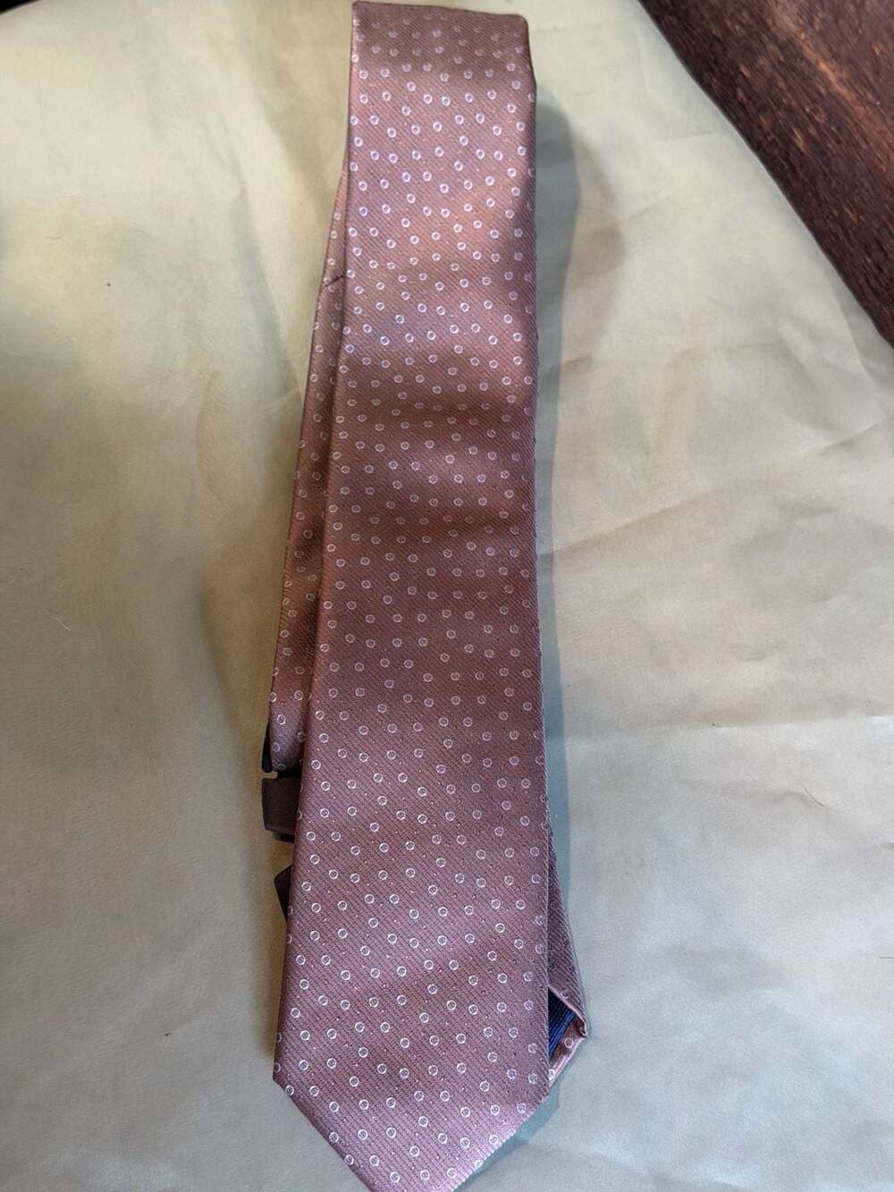 Michael Kors Men's Brown Polka Dot Necktie